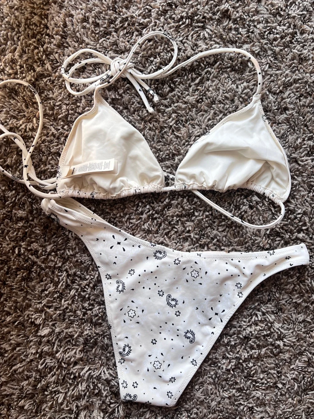 SKIMS Bikini Ecru Bandana NEVER WORN